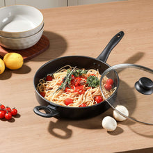 Mainstays 4 Quart Multi-Use Non-Stick 28cm Black Jumbo Cooker Frying Pan with Glass Lid