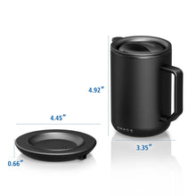 Mainstays Warming Coffee Mug, 12 oz Stainless Steel Coffee Mug with Mug Warmer Coaster and Lid