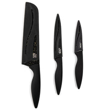 Thyme & Table Non-Stick Coated High Carbon Stainless Steel Speckled Kitchen Knives, 3 Piece Set