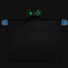 Your Zone Kids Black Gamer Glow in the Dark Hooded Throw, 40" x 50"