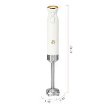 Beautiful Cordless Immersion Blender with Chopper, Whisk & Measuring Cup, White Icing by Drew Barrymore