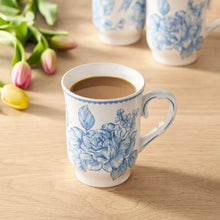 The Pioneer Woman Agatha 12-Ounce Stoneware Mugs, Blue, Set of 4