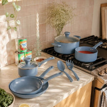 Elements by Thyme & Table 10-Piece Ceramic Non-Stick Cookware Set - Blue