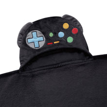Your Zone Kids Black Gamer Glow in the Dark Hooded Throw, 40" x 50"