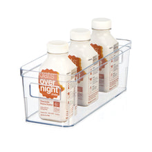 Mainstays Small Clear Plastic Pantry Organizer Bin with Built-In Handles, Kitchen Storage Container for Pantry, Cabinet, Fridge and Shelf Organization, 12" x 4.5" x 4"