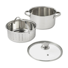 Mainstays Stainless Steel 4-Quart Steamer Pot with Glass Lid, Induction Compatible, Dishwasher Safe, Veggies, Fish