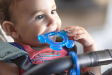 Nuby 3-Step Soothing Teether Set for Infants, Green/Blue/Yellow Unisex Baby Teethers, 3 Count