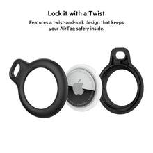 Belkin Apple AirTag Secure Holder with Key Ring Cases 4-Pack Black