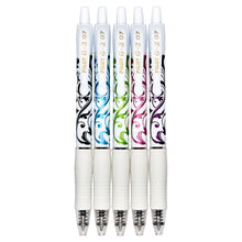 Pilot G2 Retractable White Barrel Fashion Collection Gel Ink Pens, Fine Point, 0.7mm, Assorted Ink Colors, 5 Count