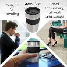 Mixpresso 1-Cup Drip Coffee Maker, Personal Single Serve Coffee Maker & 14oz Travel Mug