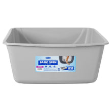 Petmate Basic Open Top Cat Litter Pan Plastic Cat Litter Box, Jumbo, Grey