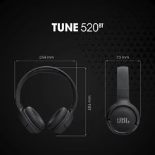 JBL Tune 520BT - Wireless on-ear headphones - Immerse in JBL Pure Bass sound wherever you go. - Black