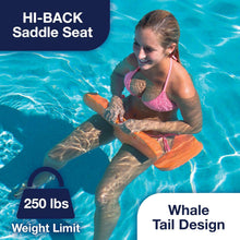WOW SPORTS Beach Bronco Orange Saddle Seat Float, Lake and Pool Chair