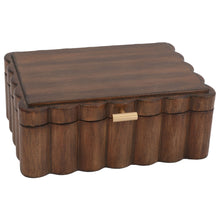 Better Homes & Gardens Scalloped Wooden Jewelry Box with Lid, Decorative Trinket Storage Organizer, Natural Wood