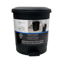 Mainstays Black Plastic Bathroom Trash Can