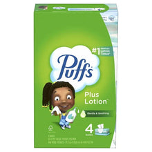 Puffs Plus Lotion Facial Tissues, 4 Family Box, 124 Tissues Per Box - USA MEGA SHOP