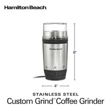 Hamilton Beach Custom Grind Electric Coffee Grinder, 14 Cups, Stainless Steel