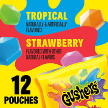 Gushers Gluten Free Tropical and Strawberry Fruit Flavored Snacks (12 Pouches)