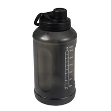 Mainstays 64 Fluid Ounces Water Bottle, Translucent Black, with Straw/ Chug 2 in 1 Lid, Light Weight, Reusable, Plastic