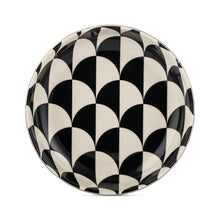 Thyme & Table Emmett 3-Piece Ceramic Nesting Low Bowl Set Black and White