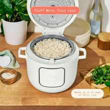Beautiful 14-Cup Cooked, 6-Cups Uncooked Electric Rice and Grain Cooker, EverGood™ Ceramic Nonstick Coating, by Drew Barrymore