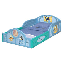 Bluey Sleep and Play Toddler Bed with Built-In Guardrails by Delta Children