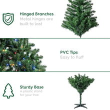 6.5ftPre-LitMadisonPineArtificialChristmasTreewith250Color-ChangingLEDLightsandStand_byHolidayTime2 - USA Mega Market