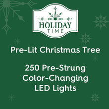6.5 ft Pre-Lit Madison Pine Artificial Christmas Tree with 250 Color-Changing LED Lights and Stand, by Holiday Time