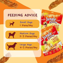 Jungle Calling Dog Treats, Chicken Wrapped Sweet Potato, Gluten and Grain Free, Chewy Dog Bites for Balanced Nutrition, 10.6 oz