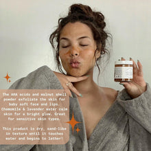 BRIGHT STAR SCRUB Resurfacing Face & Lip Polish with AHA Acids, Exfoliating & Brightening Scrub
