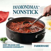 Farberware Easy Clean 14 Inch Nonstick One-Pot / Stockpot / Dutch Oven Family Braising Pan with Lid, Dishwasher Safe, Black