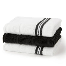 Mainstays 8-Piece Cotton Kitchen Towel, Dishcloth, Oven Mitt, and Pot Holder Set, Black