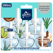 Glade® PlugIns®, Coconut Water & Beach Grass Scented Oil, 3.35 oz, 5 Count