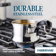 Farberware Classic Series 0.625 Quart Stainless Steel Butter Warmer Melting Pot Induction Compatible, Metal Utensil and Dishwasher Safe, Stainless Steel