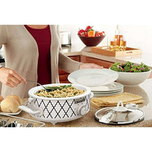 Crockpot 2.5-Quart Mini Casserole Crock Slow Cooker, White/Blue