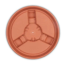 Bloem 16-in L x 16-in D x 3.5-in H Terra Cotta Plant Caddy