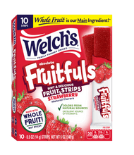 (3 pack) Welch's Fruitfuls Strawberry Soft Fruit Strips, .5 oz (10 pack)