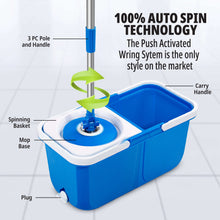 Insta Mop Spin Mop and Bucket with Wringer Microfiber Mop Head Floor Cleaning for Hardwood Tile