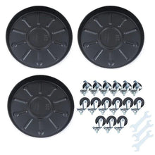 CNCEST 14.17-in L x 14.17-in D x 3.94-in H Black 3 Pieces Included Plant Caddy - USA MEGA SHOP