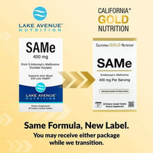 California Gold Nutrition, SAMe, Disulfate Tosylate, 400 mg, 60 Enteric Coated Tablets