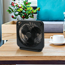 Mainstays New 9-inch Box Indoor Comfort Personal AC Electric Fan, 3 Speeds, Black