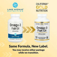 California Gold Nutrition, Omega-3 Fish Oil, 120 Fish Gelatin Softgels