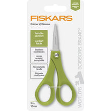 Fiskars 5" Everyday General Purpose Cutting Scissors, Green