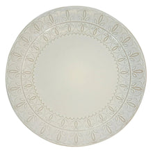 Elama White Lace 16 Piece Luxurious Stoneware Dinnerware with Complete Setting for 4