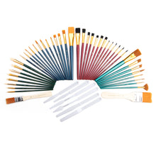 Royal & Langnickel Assorted Shapes All Media Taklon Art Brushes 50 Pieces