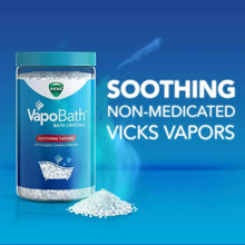 Vicks VapoBath Crystals Non-Medicated Bath Salts with Vicks Vapors, Aromatherapy, 15 oz
