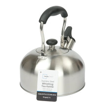 Mainstays 1.8-Liter Whistle Tea Kettle, Induction Compatible, Stainless Steel, Silver