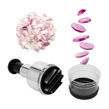 Food Chopper, Easy to Clean Manual Hand Vegetable Chopper Dicer, Onion Chopper for Veggies Garlic Salads