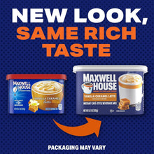 Maxwell House Vanilla Caramel Latte Mix, 8.7 oz + French Vanilla Café-Style Instant Coffee Beverage Mix, 4.3 oz, (Variety Pack)