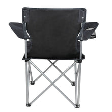 (6 pack) Ozark Trail Quad Folding Camp Chair with Cup Holder, Black